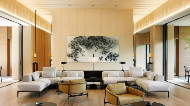 Residents' lounge at The GENS by Botanica opening onto the garden